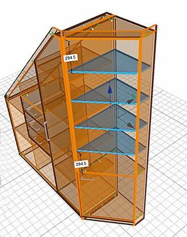 Regal mit beschichtungen